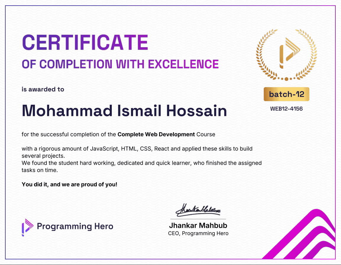 Programming Hero Web Development